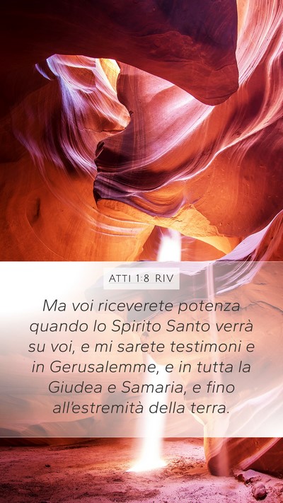 Atti 1:8 RIV Bible Verse Image