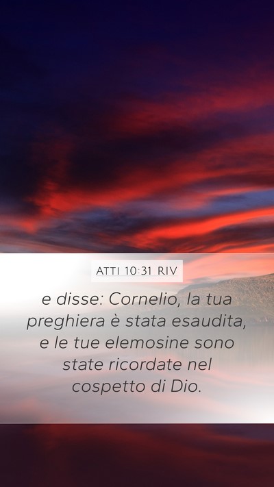 Atti 10:31 RIV Bible Verse Image