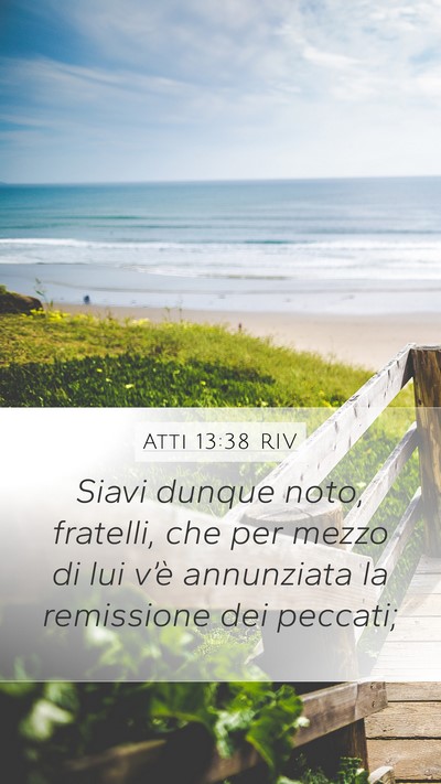 Atti 13:38 RIV Bible Verse Image