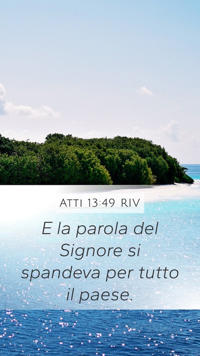 Atti 13:49 RIV Bible Verse Image