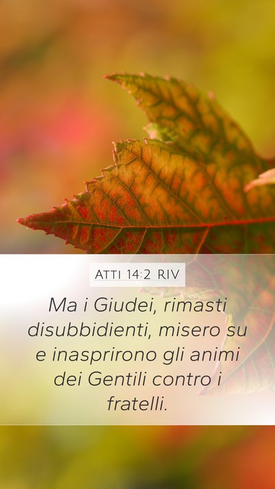 Atti 14:2 RIV Bible Verse Image
