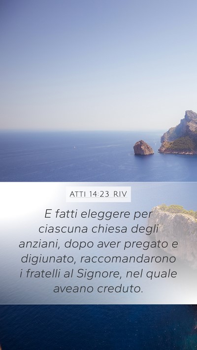 Atti 14:23 RIV Bible Verse Image