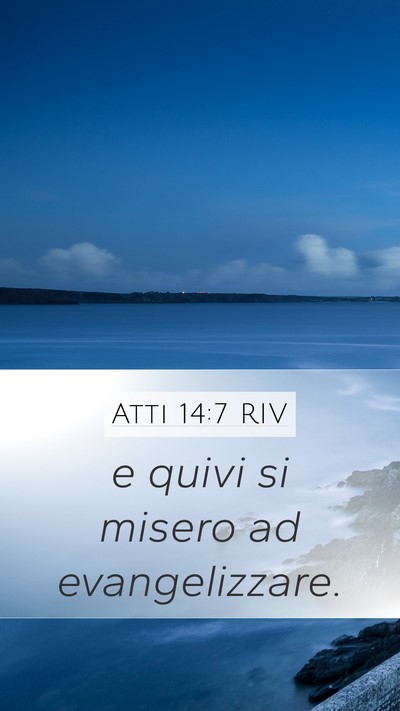 Atti 14:7 RIV Bible Verse Image
