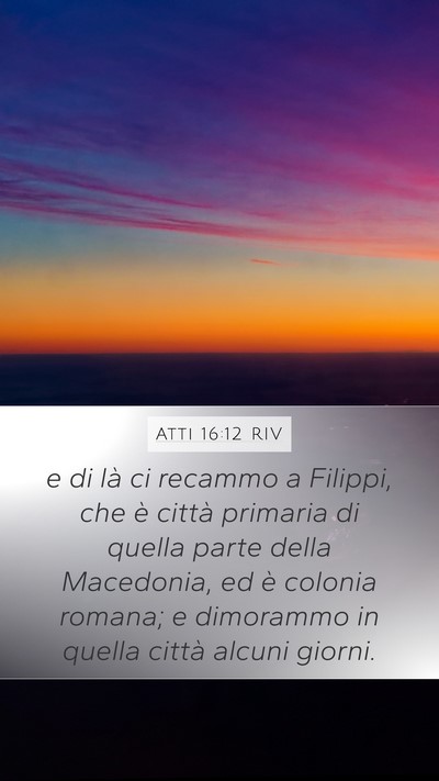 Atti 16:12 RIV Bible Verse Image