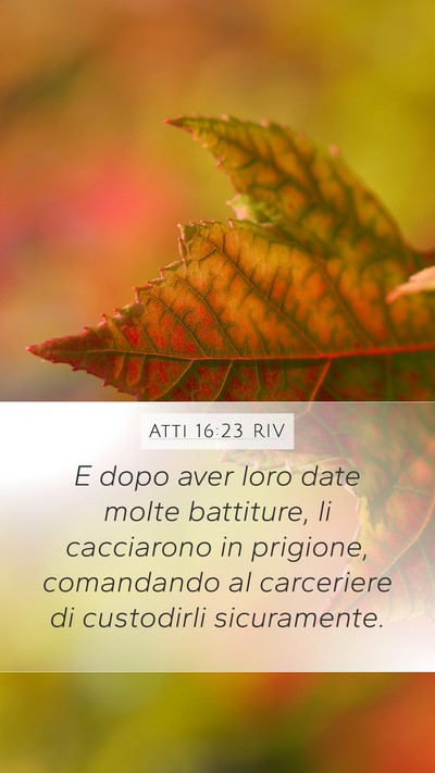 Atti 16:23 RIV Bible Verse Image