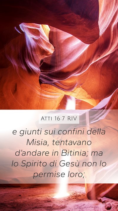 Atti 16:7 RIV Bible Verse Image