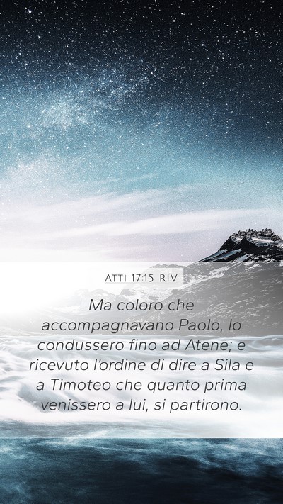 Atti 17:15 RIV Bible Verse Image