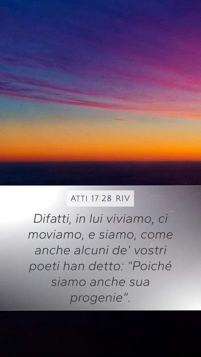 Atti 17:28 RIV Bible Verse Image