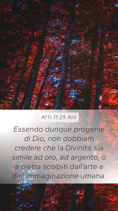 Atti 17:29 RIV Bible Verse Image