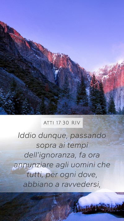 Atti 17:30 RIV Bible Verse Image