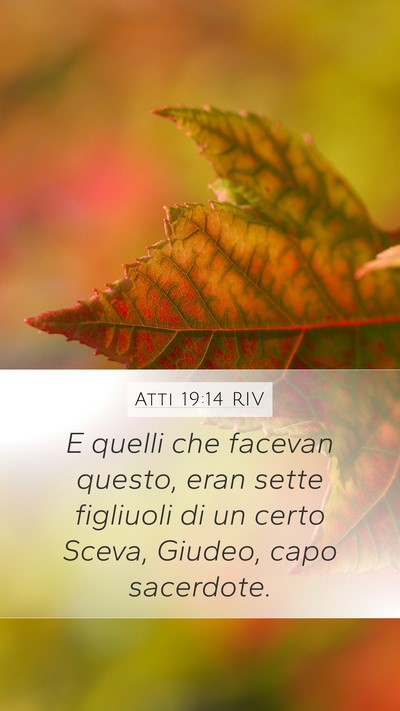 Atti 19:14 RIV Mobile Phone Wallpaper - E quelli che facevan questo, eran sette figliuoli - Mobile Bible Verse Wallpaper