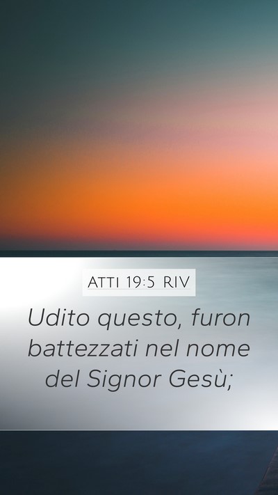 Atti 19:5 RIV Bible Verse Image