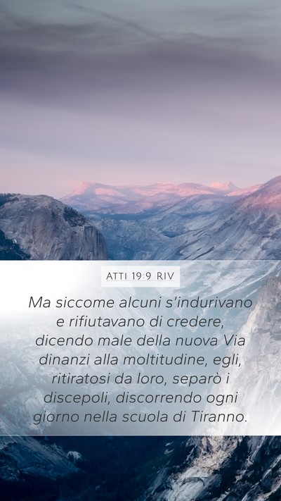 Atti 19:9 RIV Bible Verse Image