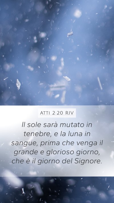 Atti 2:20 RIV Bible Verse Image