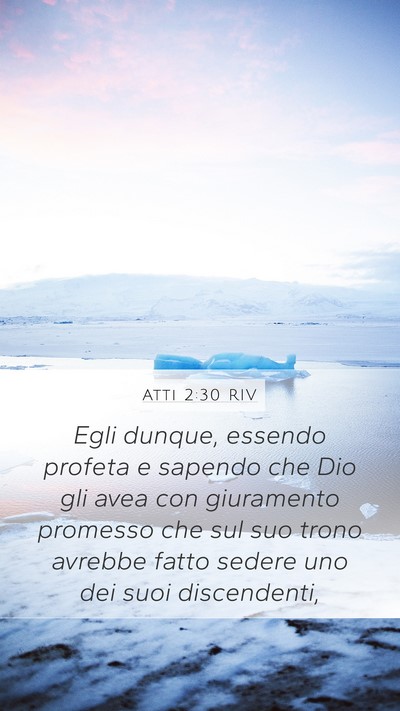 Atti 2:30 RIV Bible Verse Image