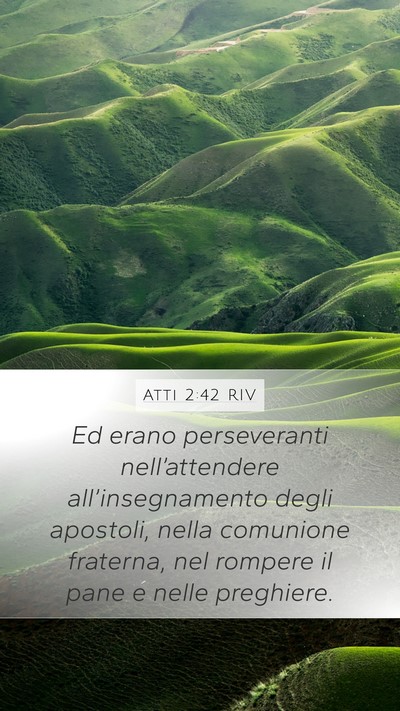 Atti 2:42 RIV Bible Verse Image