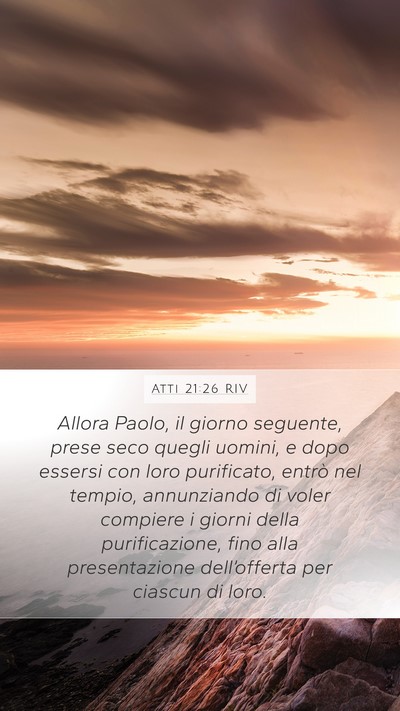 Atti 21:26 RIV Bible Verse Image