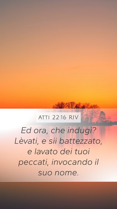 Atti 22:16 RIV Bible Verse Image