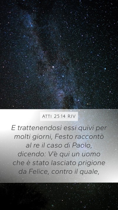 Atti 25:14 RIV Bible Verse Image
