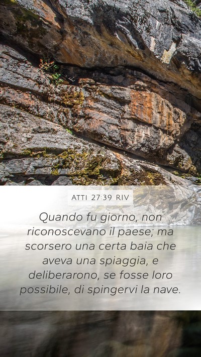 Atti 27:39 RIV Bible Verse Image