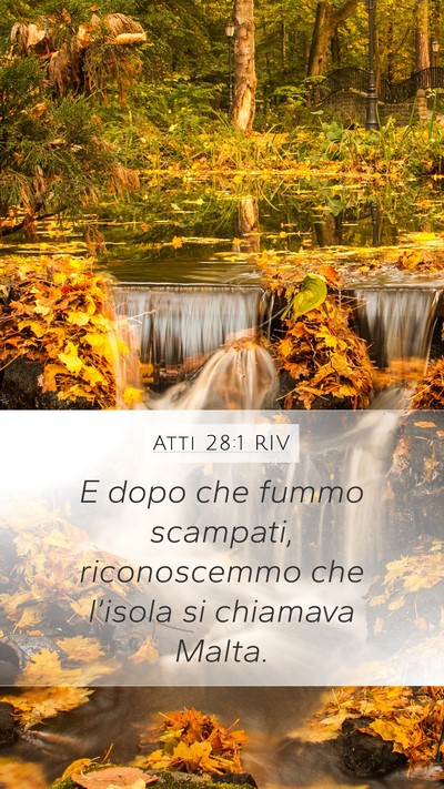 Atti 28:1 RIV Bible Verse Image