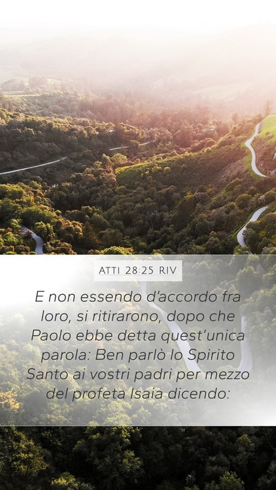 Atti 28:25 RIV Bible Verse Image