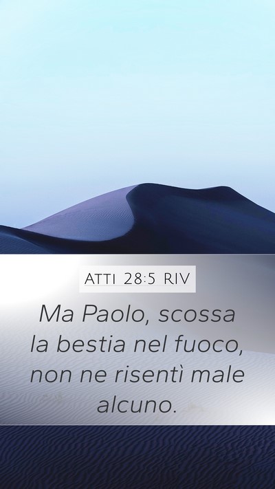 Atti 28:5 RIV Bible Verse Image