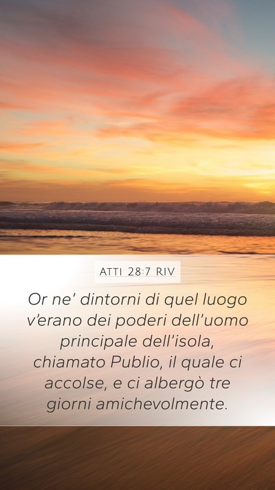 Atti 28:7 RIV Bible Verse Image