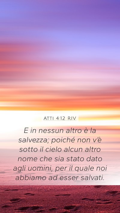 Atti 4:12 RIV Bible Verse Image