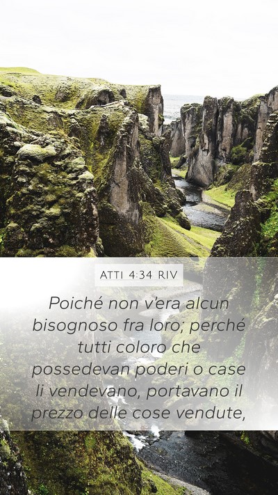 Atti 4:34 RIV Bible Verse Image