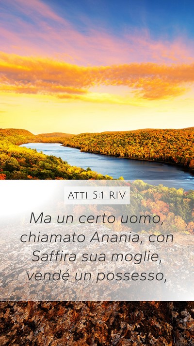 Atti 5:1 RIV Bible Verse Image