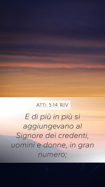 Atti 5:14 RIV Bible Verse Image