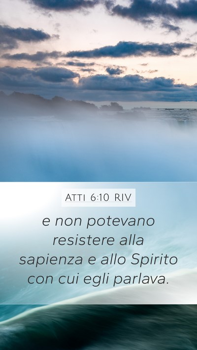 Atti 6:10 RIV Bible Verse Image