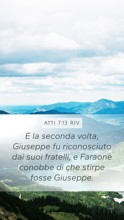 Atti 7:13 RIV Bible Verse Image