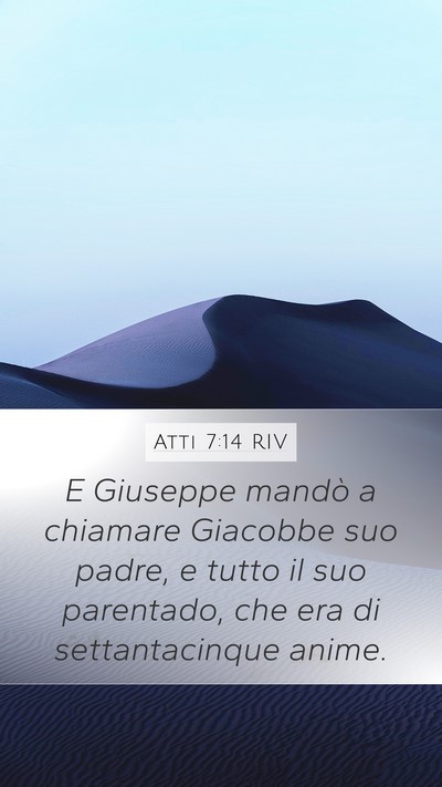Atti 7:14 RIV Bible Verse Image