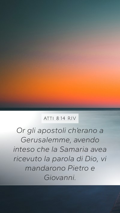 Atti 8:14 RIV Bible Verse Image