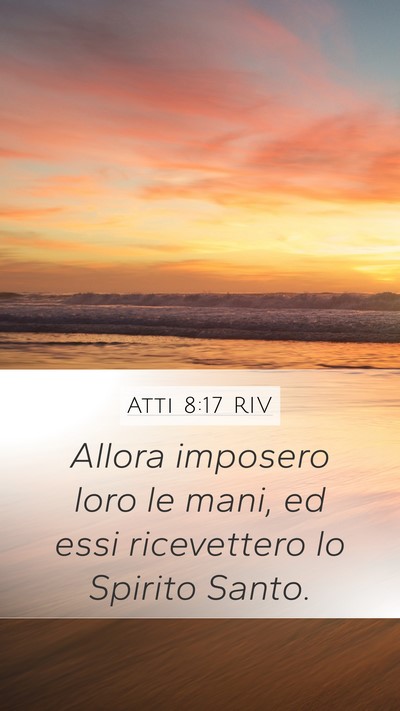 Atti 8:17 RIV Bible Verse Image