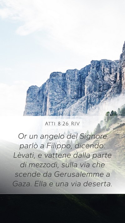 Atti 8:26 RIV Bible Verse Image