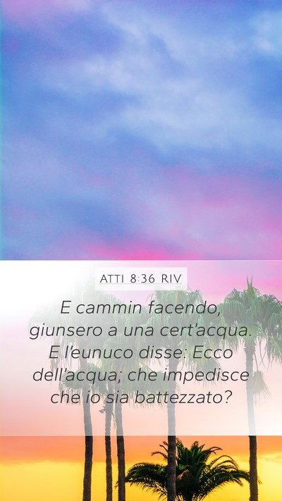 Atti 8:36 RIV Bible Verse Image