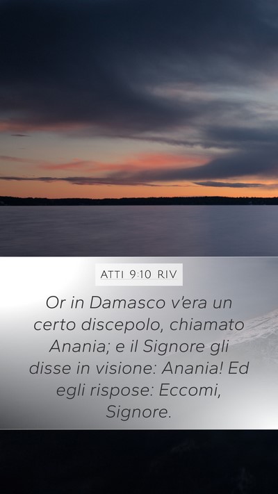 Atti 9:10 RIV Bible Verse Image