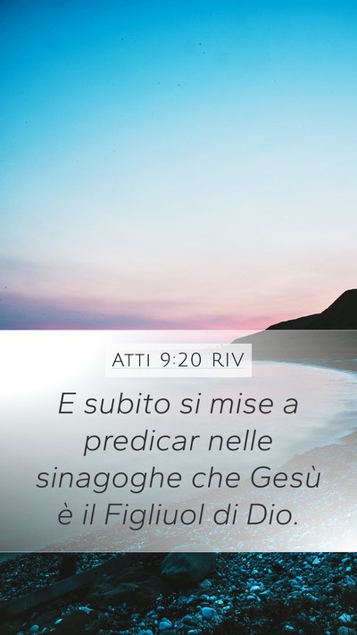 Atti 9:20 RIV Bible Verse Image