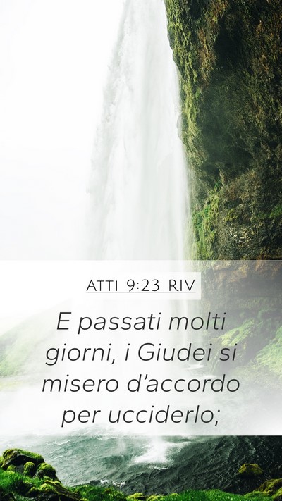Atti 9:23 RIV Bible Verse Image