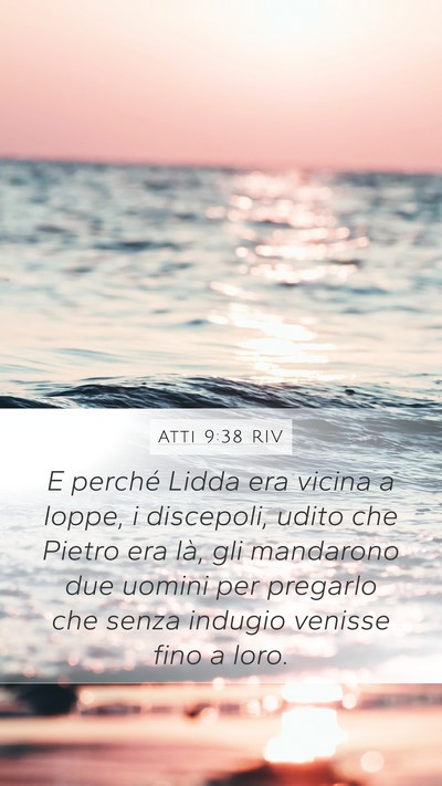 Atti 9:38 RIV Bible Verse Image