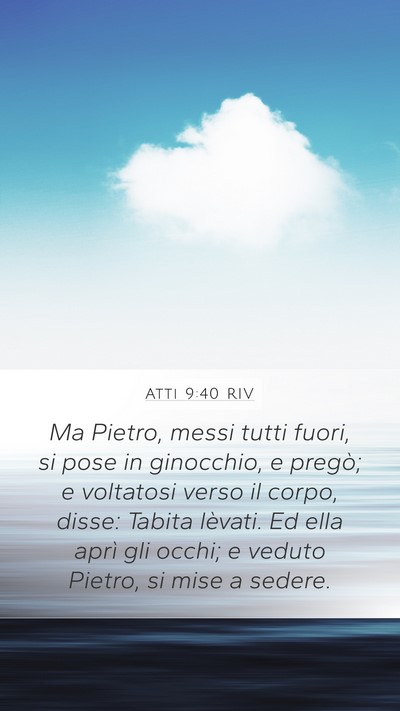 Atti 9:40 RIV Bible Verse Image