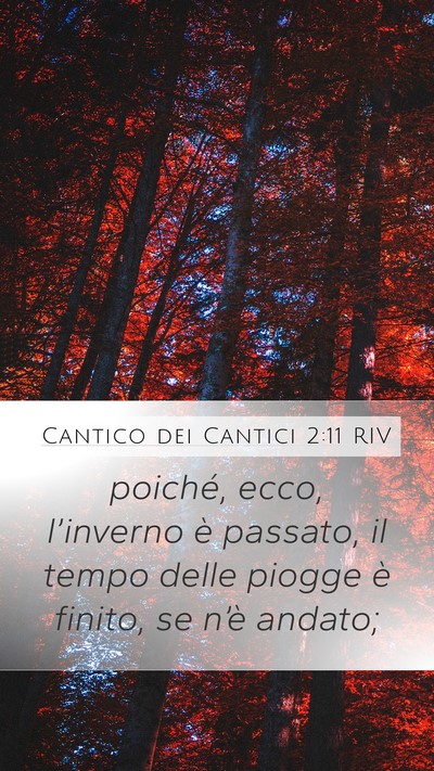Cantico dei Cantici 2:11 RIV Bible Verse Image