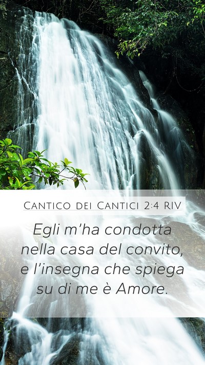 Cantico dei Cantici 2:4 RIV Bible Verse Image