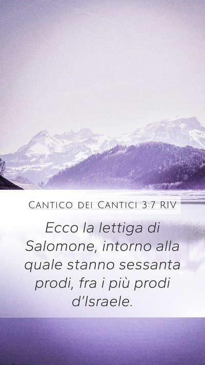Cantico dei Cantici 3:7 RIV Bible Verse Image