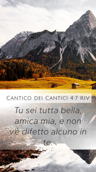 Cantico dei Cantici 4:7 RIV Bible Verse Image