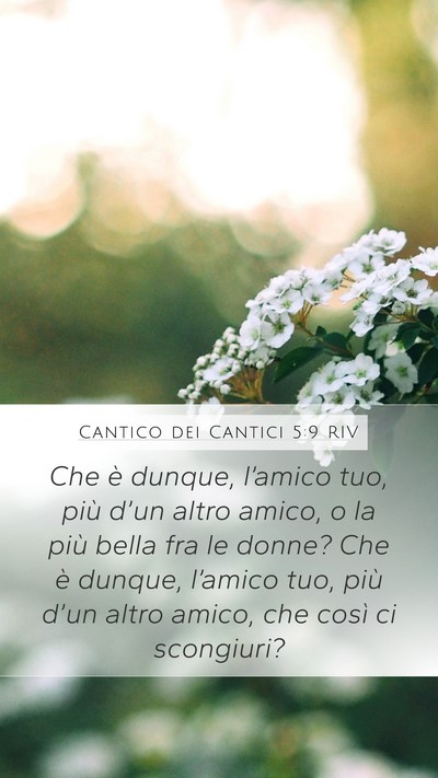 Cantico dei Cantici 5:9 RIV Bible Verse Image