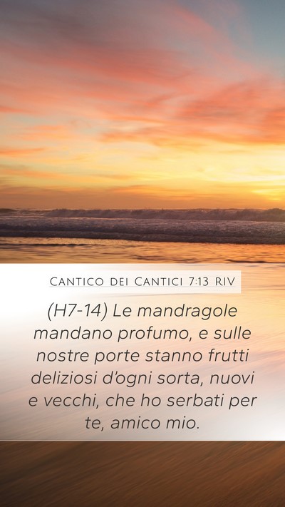 Cantico dei Cantici 7:13 RIV Bible Verse Image